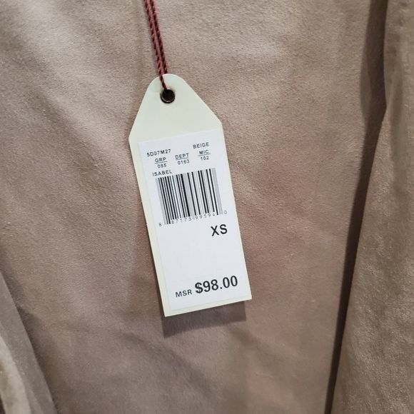 NWT Beige suede vest - Picture 3 of 3